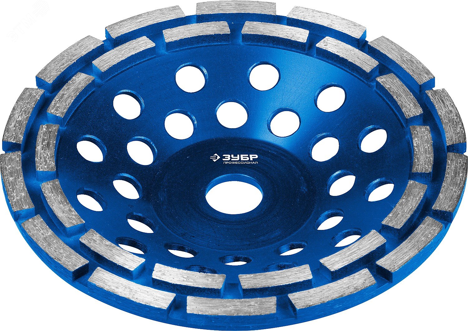 ЗУБР d 180 мм, двухрядная алмазная шлифовальная чашка, Профессионал (33372-180)