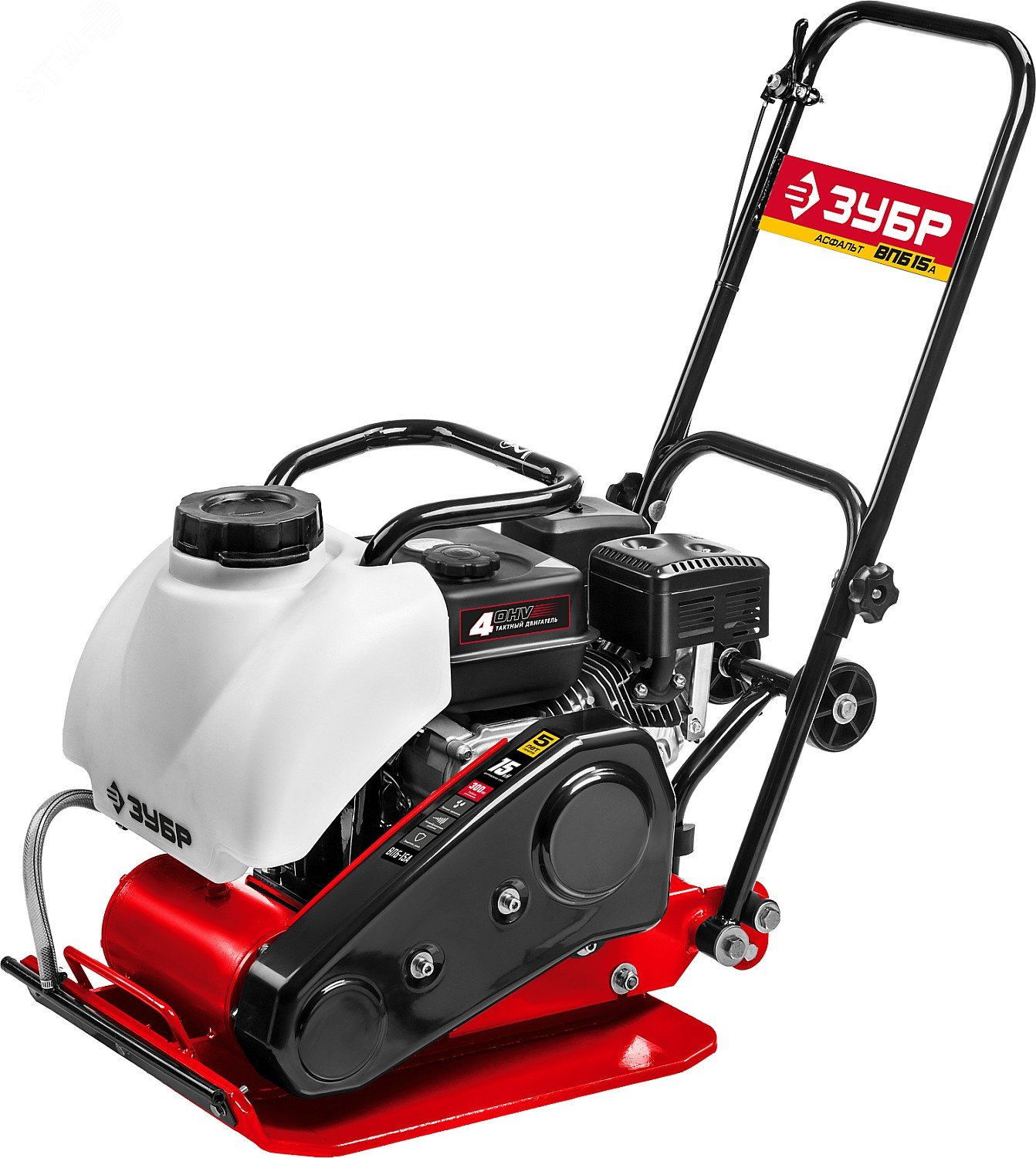 ЗУБР 15 кН, 80 кг, бензиновая виброплита (ВПБ-15 Г)