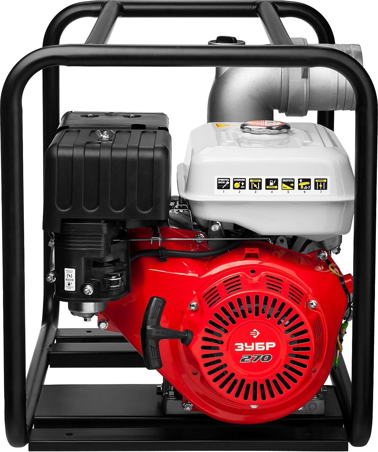 ЗУБР 1600 л/мин, мотопомпа бензиновая (ЗБМП-1600)