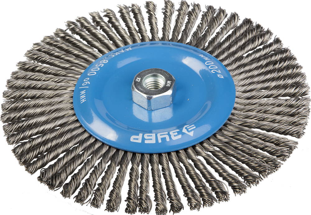 ЗУБР 200 мм, стальная проволока 0.5 мм, щетка дисковая для УШМ (35192-200)