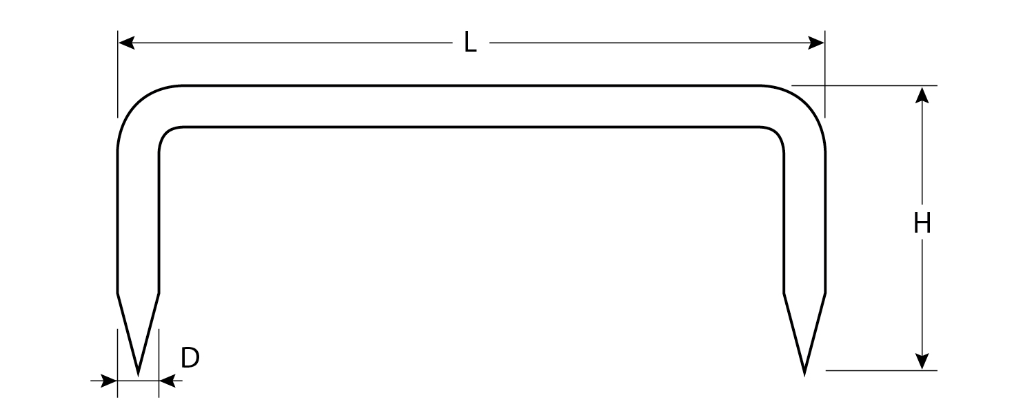 ЗУБР 300 x 70 x 8 мм, 100 шт, строительная скоба кованая (311165-300-70)