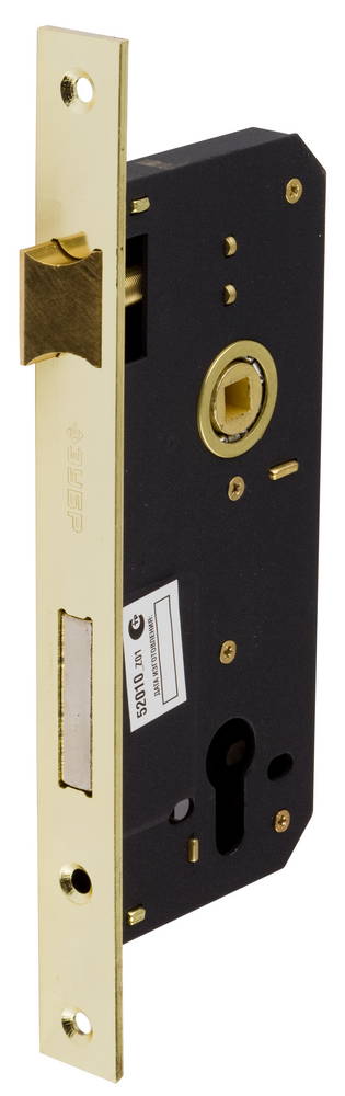 ЗУБР с защелкой, 85 мм, прямоугольный ригель, корпус врезного замка (52010)