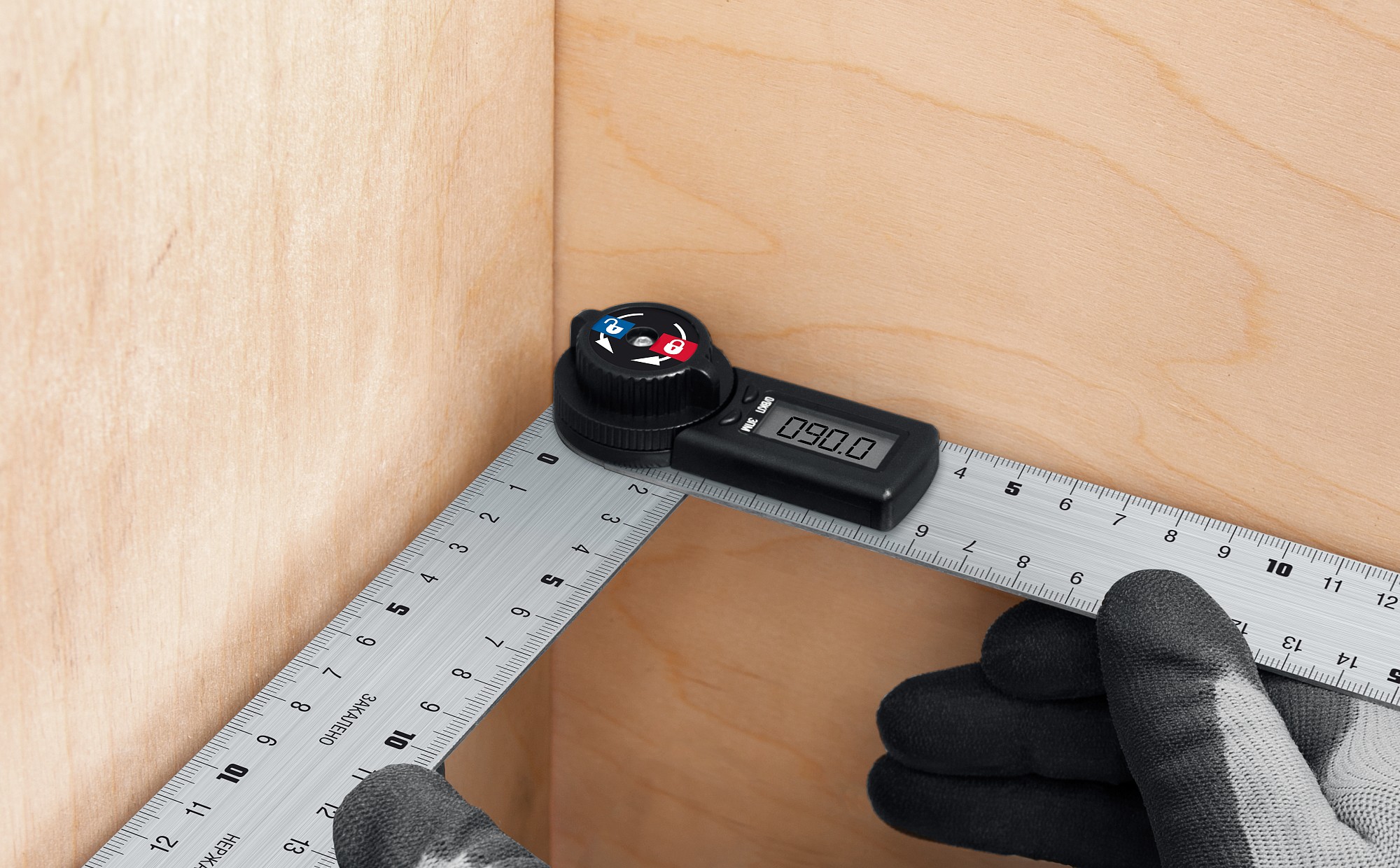 ЗУБР 300 мм, электронный транспортир-угломер, Профессионал (34296)