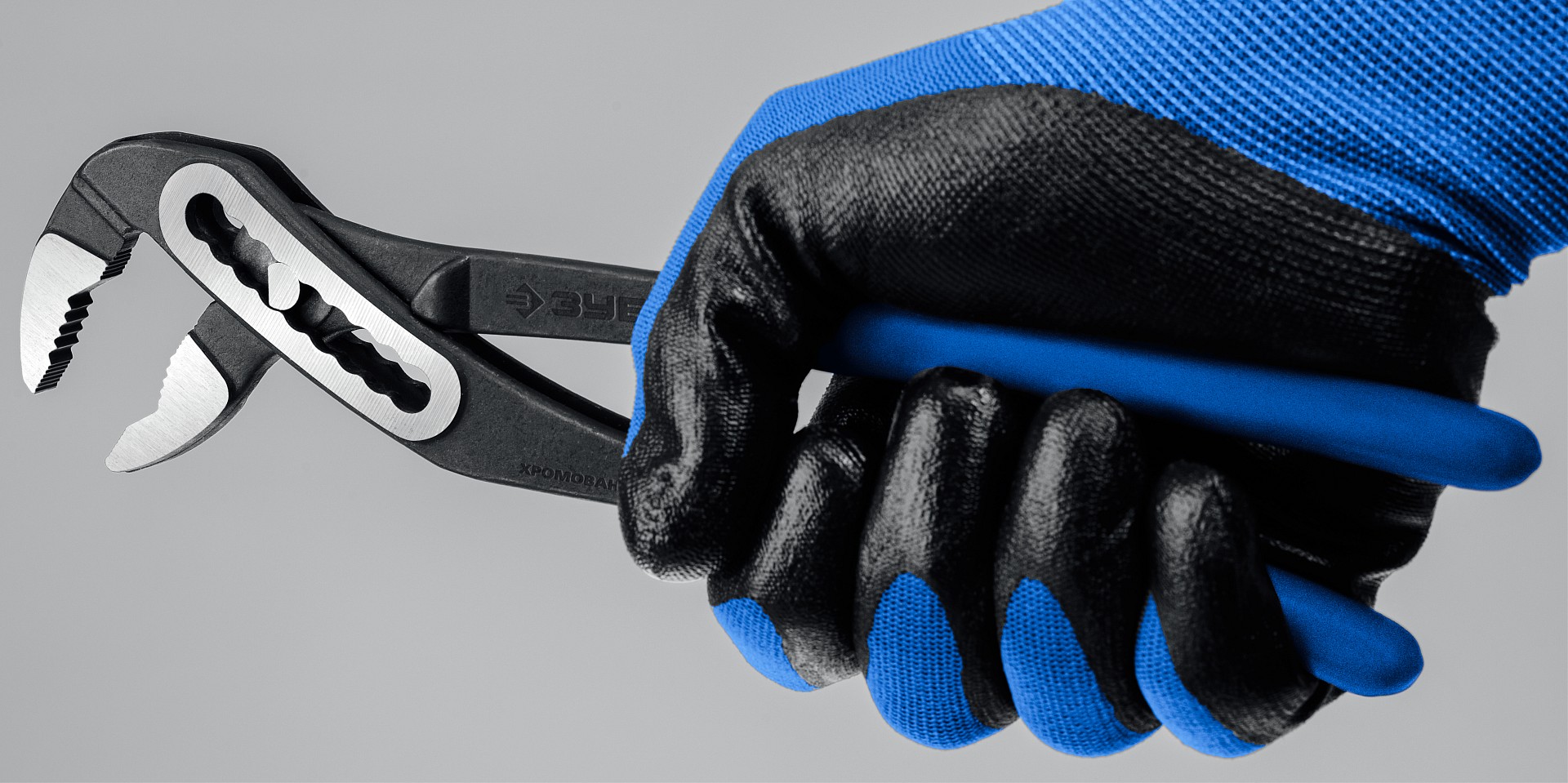 ЗУБР Профи 250 мм, захват 60 мм, CrV, переставные клещи с широким зевом (2244-25)