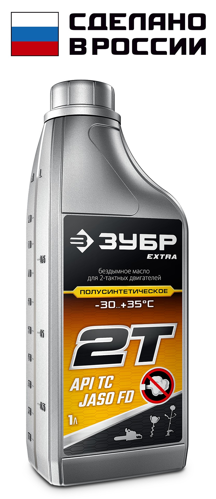 ЗУБР 2Т-П, 1 л, полусинтетическое масло для 2-тактных двигателей, EXTRA (70603-1)