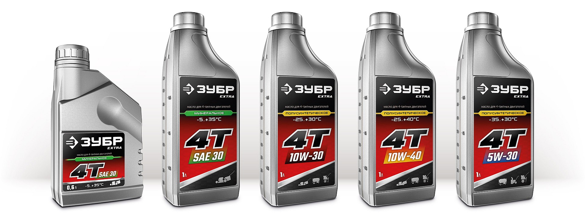 ЗУБР 4Т-10W40, 1 л, полусинтетическое масло для 4-тактных двигателей, EXTRA (70615-1)