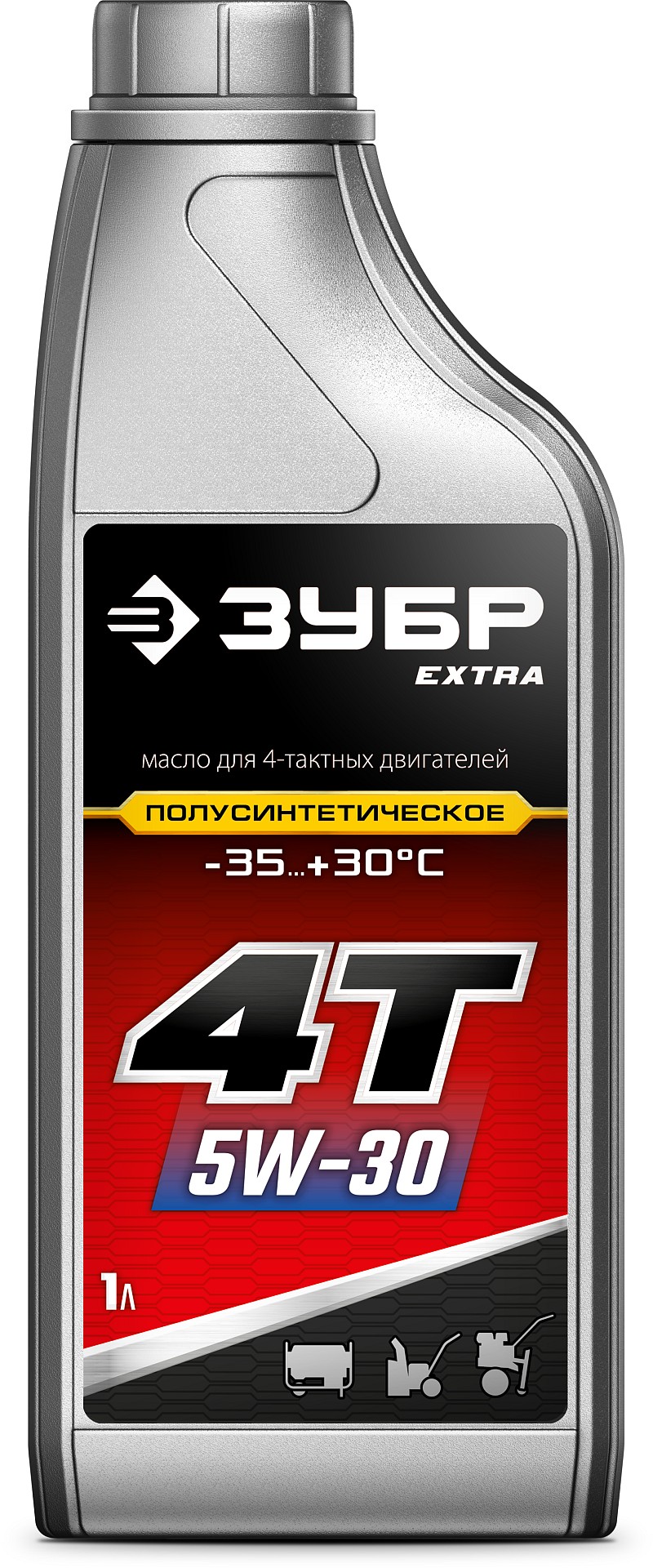ЗУБР 4Т-5W30, 1 л, зимнее полусинтетическое масло для 4-тактных двигателей, EXTRA (70616-1)