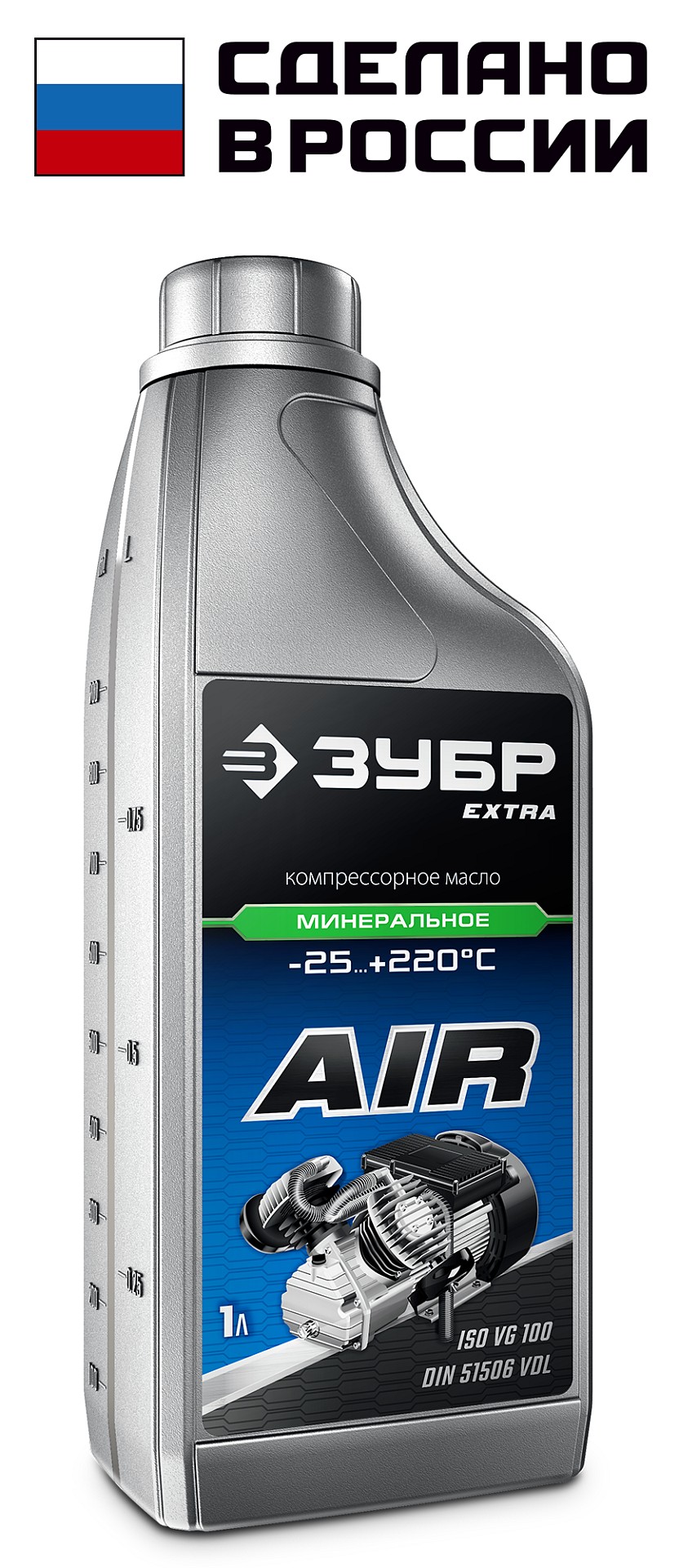 ЗУБР 1 л, компрессорное минеральное масло, EXTRA (70631-1)