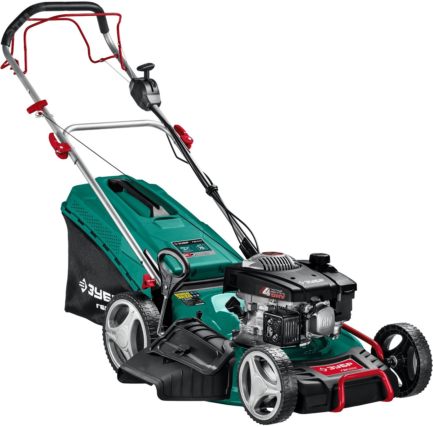 ЗУБР 510 мм, 6.5 л.с., бензиновая самоходная газонокосилка (ГБС-510)