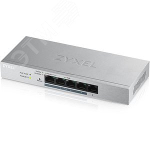 Коммутатор управляемый L2 PoE+ 5 портов GE RJ-45 10/100/1000 Мб/с 4xPoE+, 60 Вт