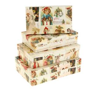 Коробка 24*14*5 см. "Новогодние открытки" / 07181