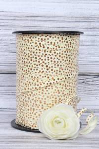 Лента Горошек золотой 5 мм*250м Шампань