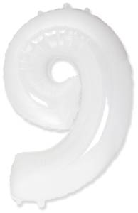 Цифра "9" - белая/ Flexmetal