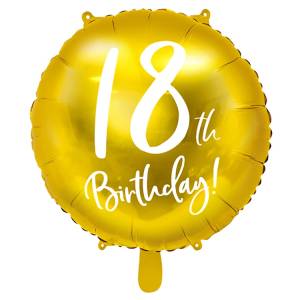 18" HB 18-летие BIRTHDAY Gold / PartyDeco 1202-3504