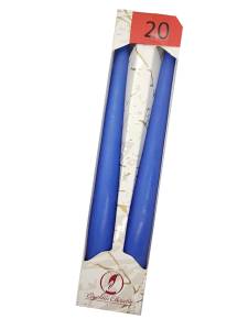 Свеча витая белая,слон.кость,синяя, 2 шт./упак.