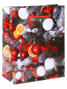 Пакет подарочный ПКП-6143 26,4*32,7*8 см с глянц. ламинацией 