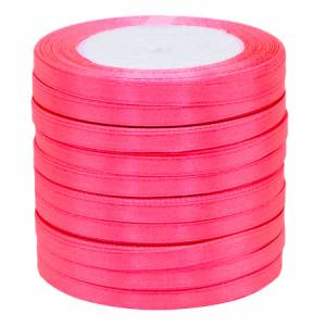Лента атлас розовая 0,6 мм*22,85 м в уп. (10 шт) / 88043968