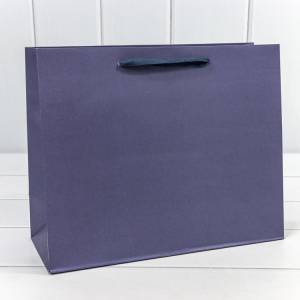 Пакет подарочный 32*26*13 см. Крафт "Люкс" синий / 000221СА/287