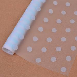 Пленка упаков матовая ГОРОШЕК Бирюзовый/60см*8,5м