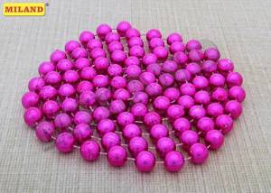 Бусы на елку 1,4 см*1,8 м Малиновые