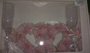 Бокалы свадебные (сердце двойное)