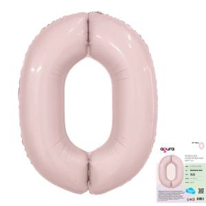 Цифра 0 - 40" Slim Пыльная роза (Россия) 1207-5351