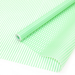 Пленка матовая Тонкие полоски,мятный  0,7*8,8 м./17734