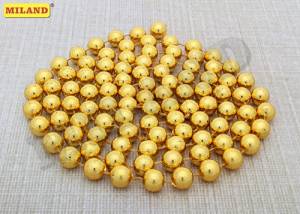 Бусы на елку 1,4 см*1,8 м Золотые