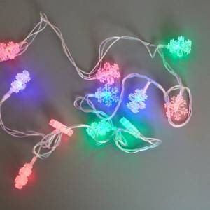 Гирлянда с насадками "Снежинка" 4 м. (Ч22554)