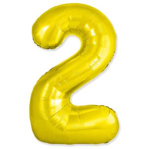 Цифра "2" - SLIM золото / Flexmetal