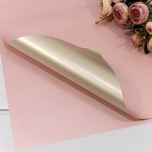 Пленка матовая Золото/Светло-розов Глянец 40см*45см 20 шт./1364/11