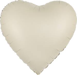 30" Сердце белый сатин (Китай) / 27491