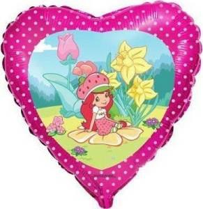 18" Девочка Клубника в цветах ( Flexmetall)/1202-1190