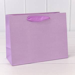Пакет подарочный 23*18*10 см. Крафт сиреневый / 000222ЕА/2071
