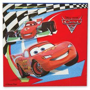 Салфетки бумажные "Тачки" 33 см, 16 шт.