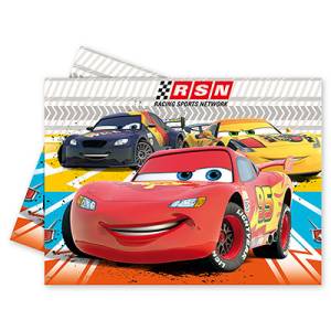 Скатерть "Тачки Гонщики" 120 см*180 см.