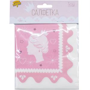 Салфетки бумажные "Принцесса" 25 см 12 шт 1502-4239