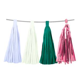 Набор гирлянд Тассел Ассорти Ботаникал /белый,айвори,темно-зеленый,роза голд /20 листов