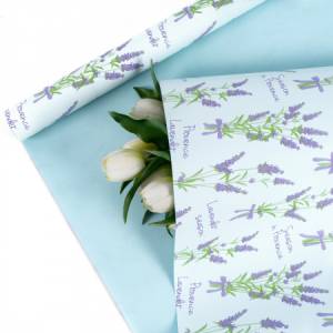 Пленка матовая "Provence Lavender" голубая  57 см*10 м. / УТ-88050299