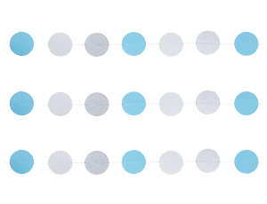 Гирлянда на нитке Круги Нежные голуб 2,2м /1404-0521