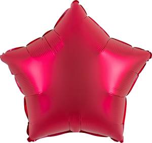 18" Звезда сатин красная (Китай) 27608