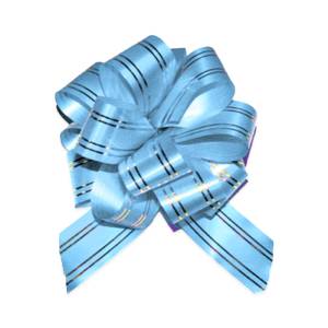 Бант шар БЛ-6496 / 3 см. Голубой золотое сечение