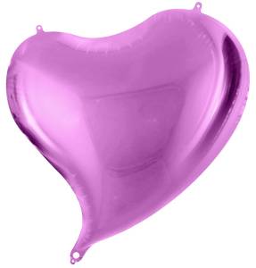 Сердце фиолетовый, изгиб 18" (Китай)