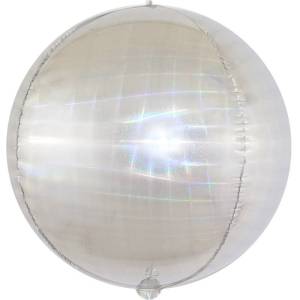 Сфера 3D Искрящаяся иллюзия, Серебро, голография 24" (Китай)/ 550042