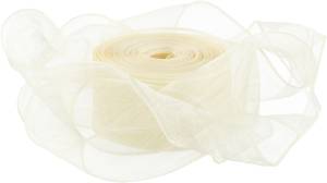 Лента Органза 2.5 см.*9,14 м. "Нежная грация" кремовая / 6233986