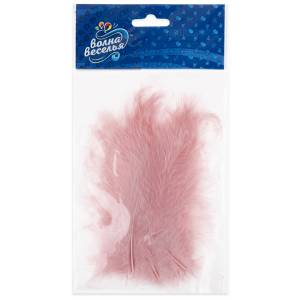 Набор перьев (пыльная роза) 12-15 см, 30 шт. / 6015541