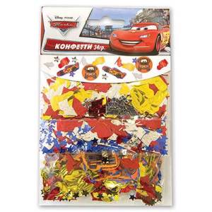 Конфетти "Disney Тачки",  3 вида  34 гр.