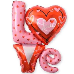 Надпись "LOVE" с сердечками 41"/104 см./ Китай 17068