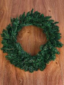 Венок новогодний без украшений 50 см, 65 веток /НУ9229