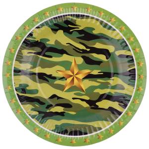 Тарелки "Камуфляж Звездный" 18 см 6 шт. / 77536